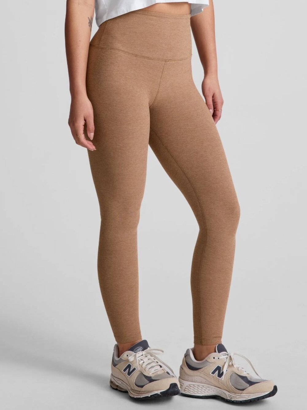 Beyond Yoga High-Waist Leggings in Camel Brown